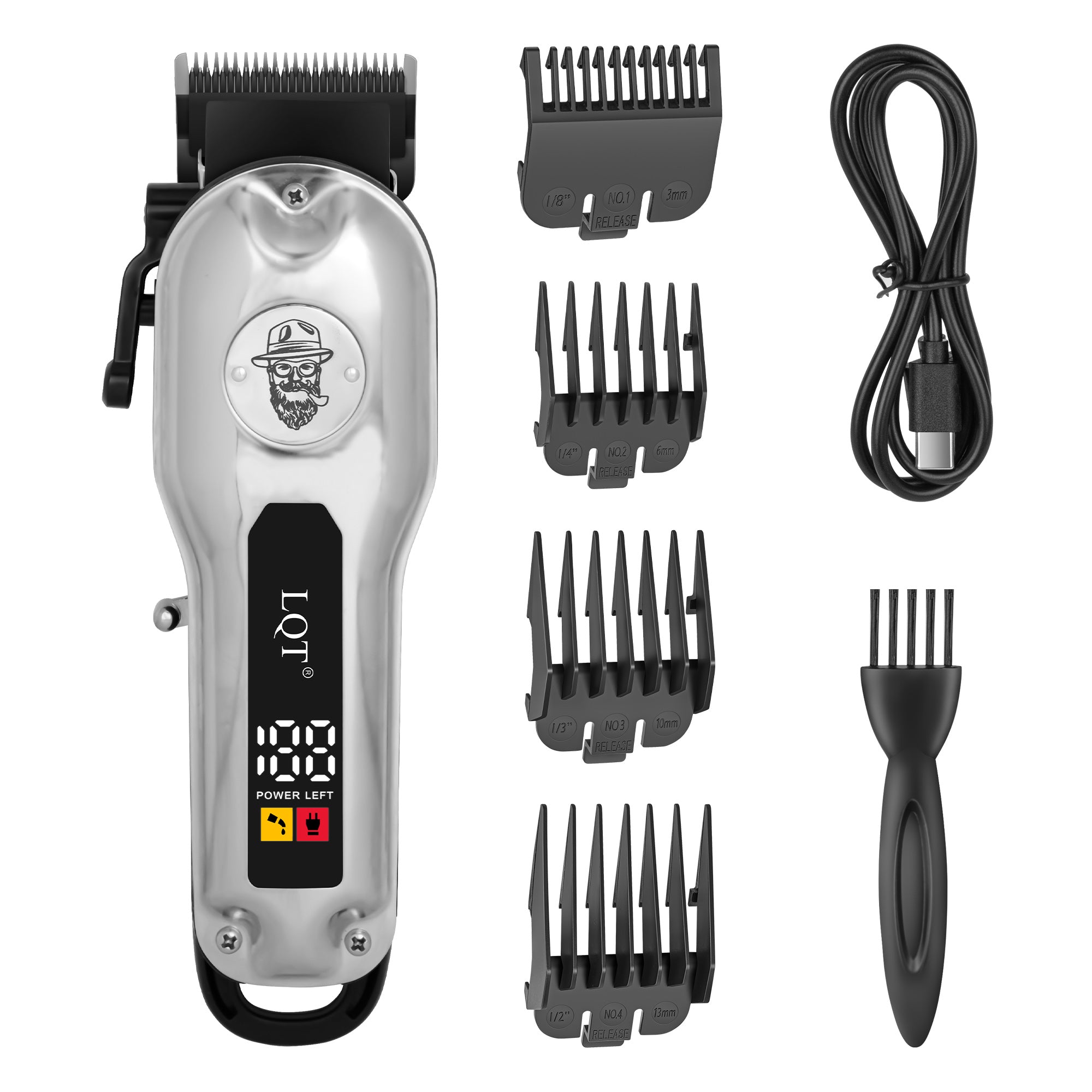 Retro Portrait Three-Color Digital Hair Clipper