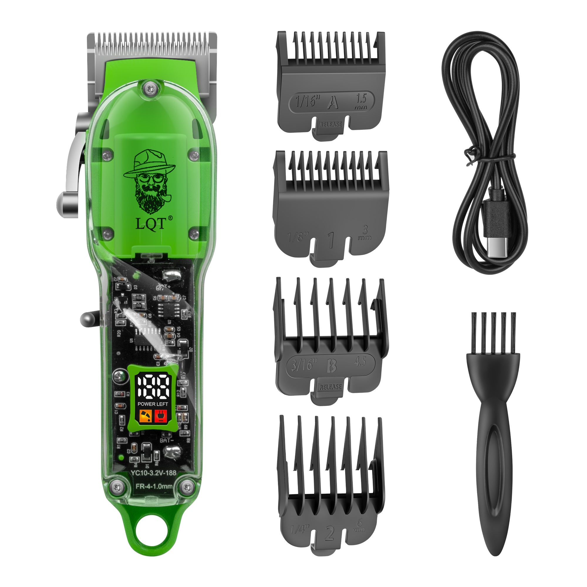 Transparent Body Retro Portrait Digital Hair Clipper