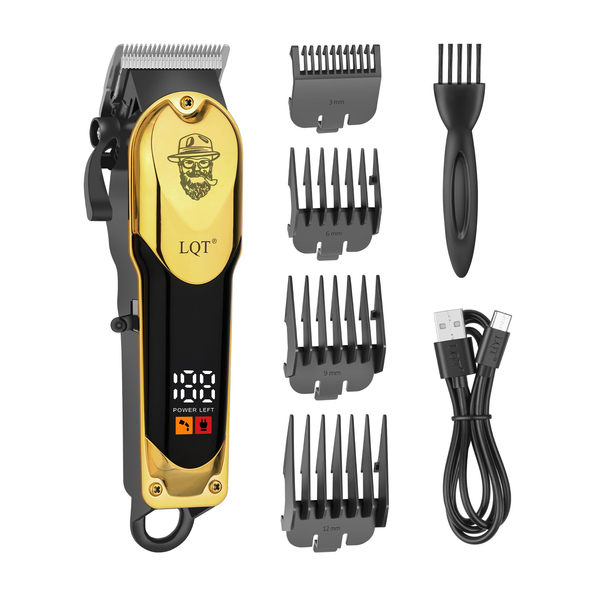 Retro Luxury Texture Digital Hair Clipper
