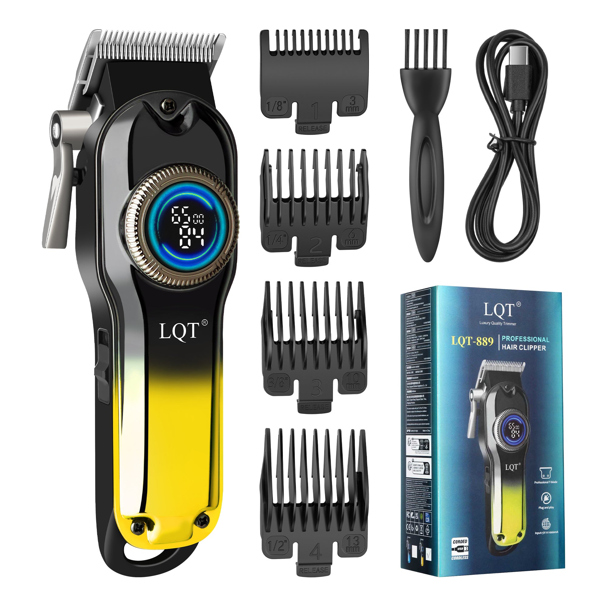 Colorful Gradient Ring Display Hair Clipper