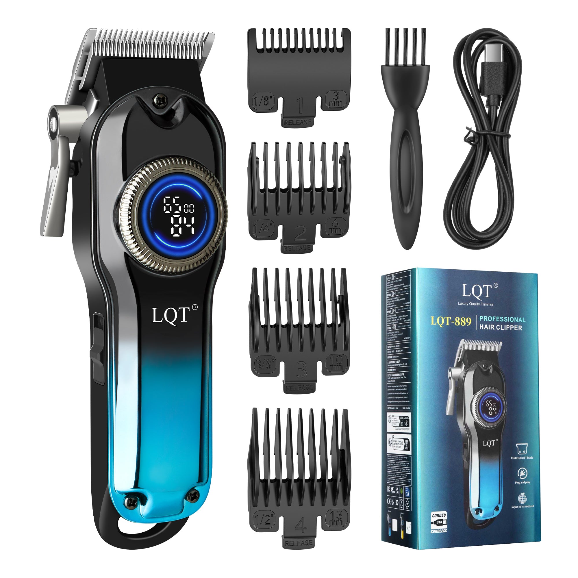 Colorful Gradient Ring Display Hair Clipper