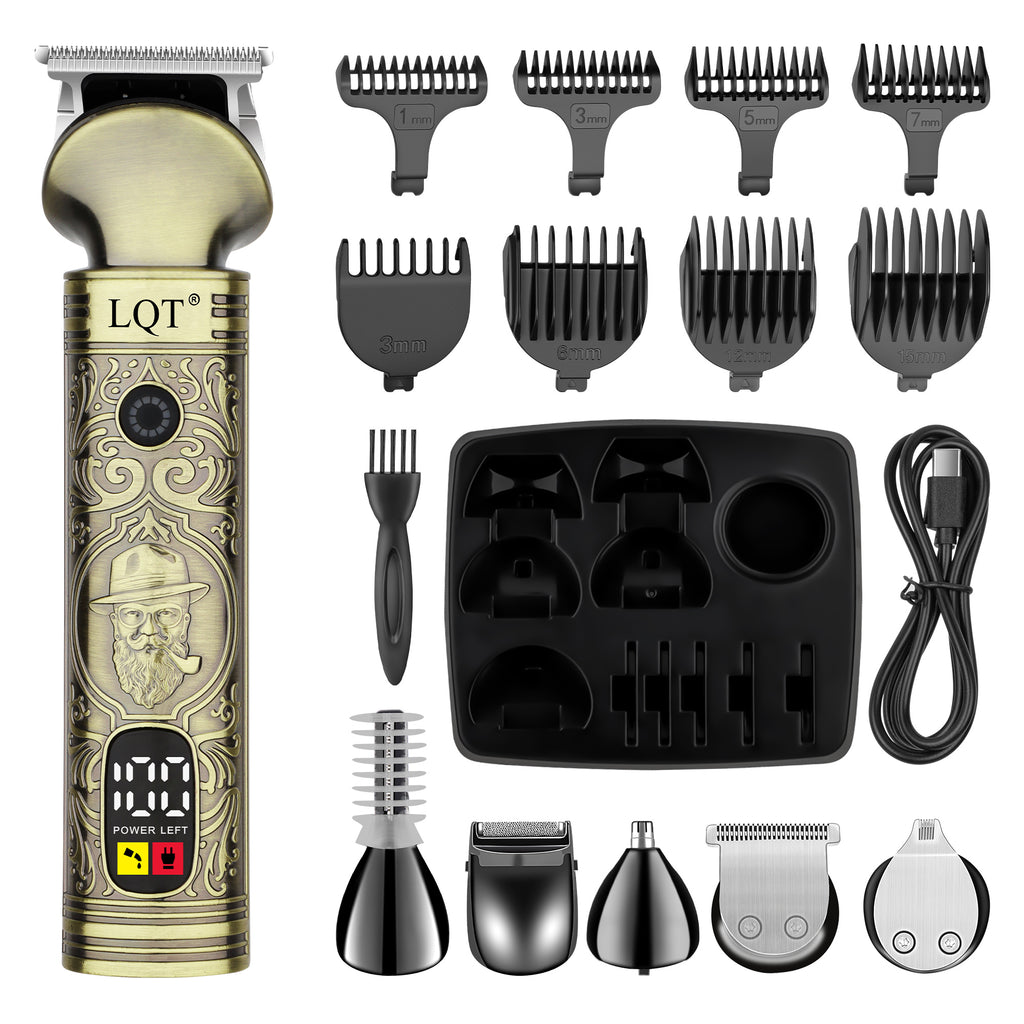 6-in-1 Opulent Retro Embossed Hair Clipper