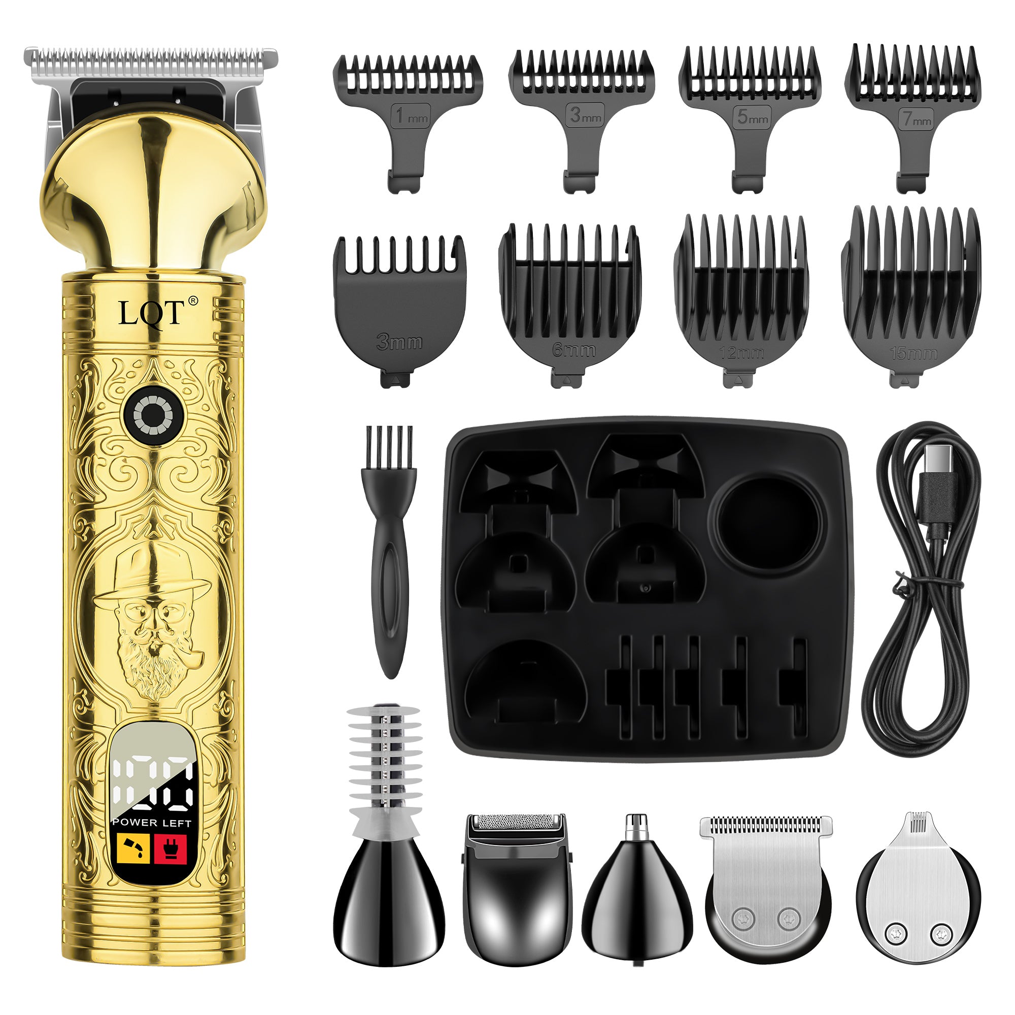 6-in-1 Opulent Retro Embossed Hair Clipper