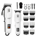LQT 2pcs/3pcs/4pcs Men'S White Electric Hair Clipper Set