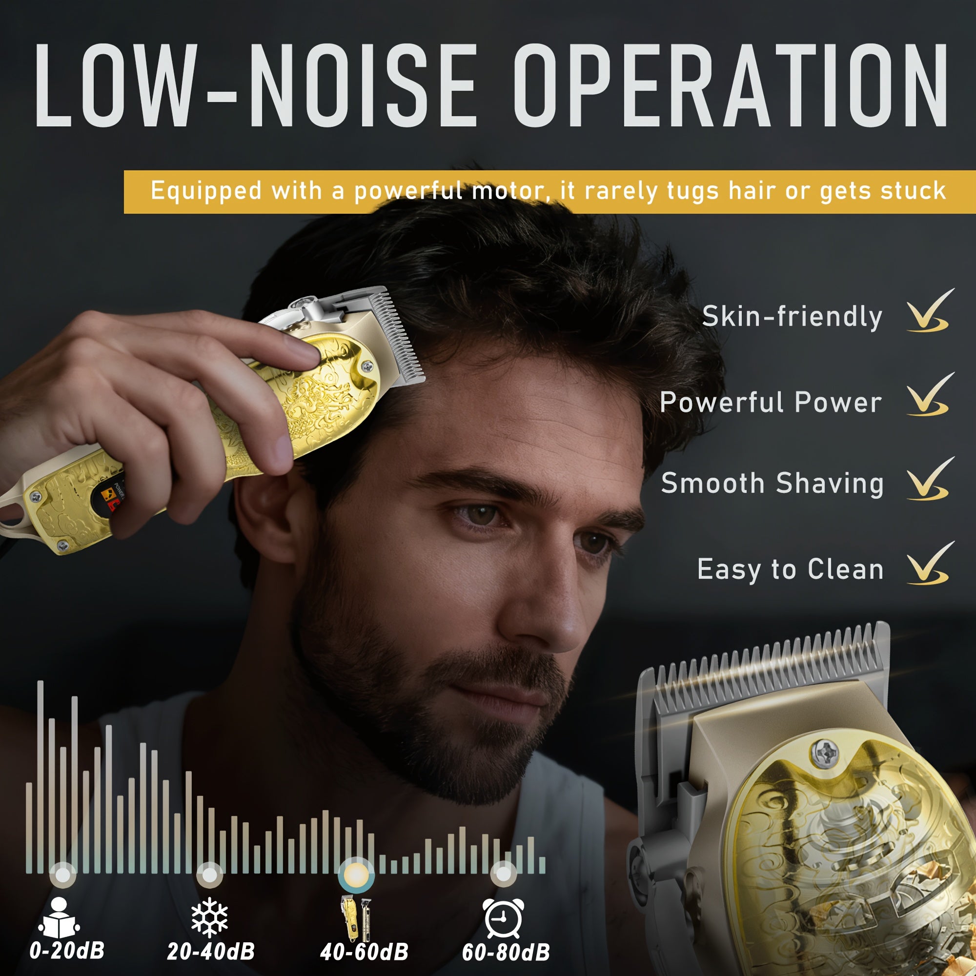 LQT 2pcs 3pcs-Men's Electric Hair Clipper Set
