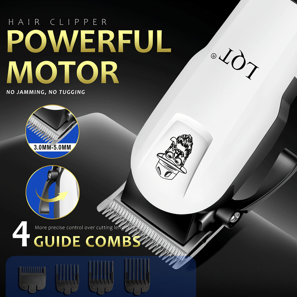 LQT 2pcs/3pcs/4pcs Men'S White Electric Hair Clipper Set