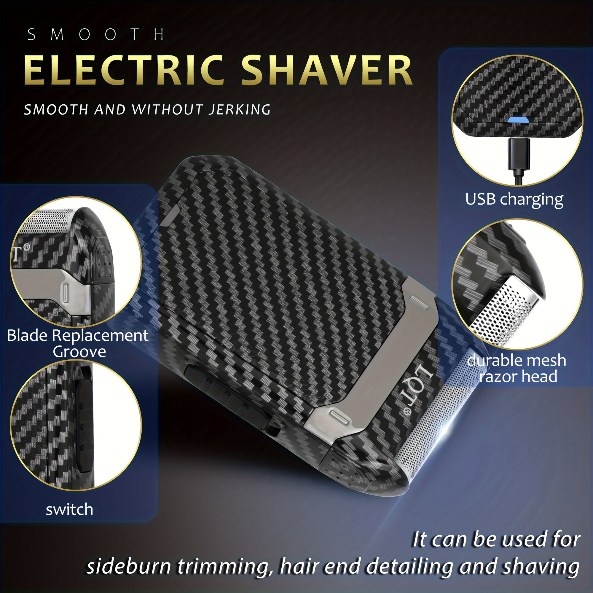 LQT Men'S Professional Electric Haircut Clippers | LED Digital Display