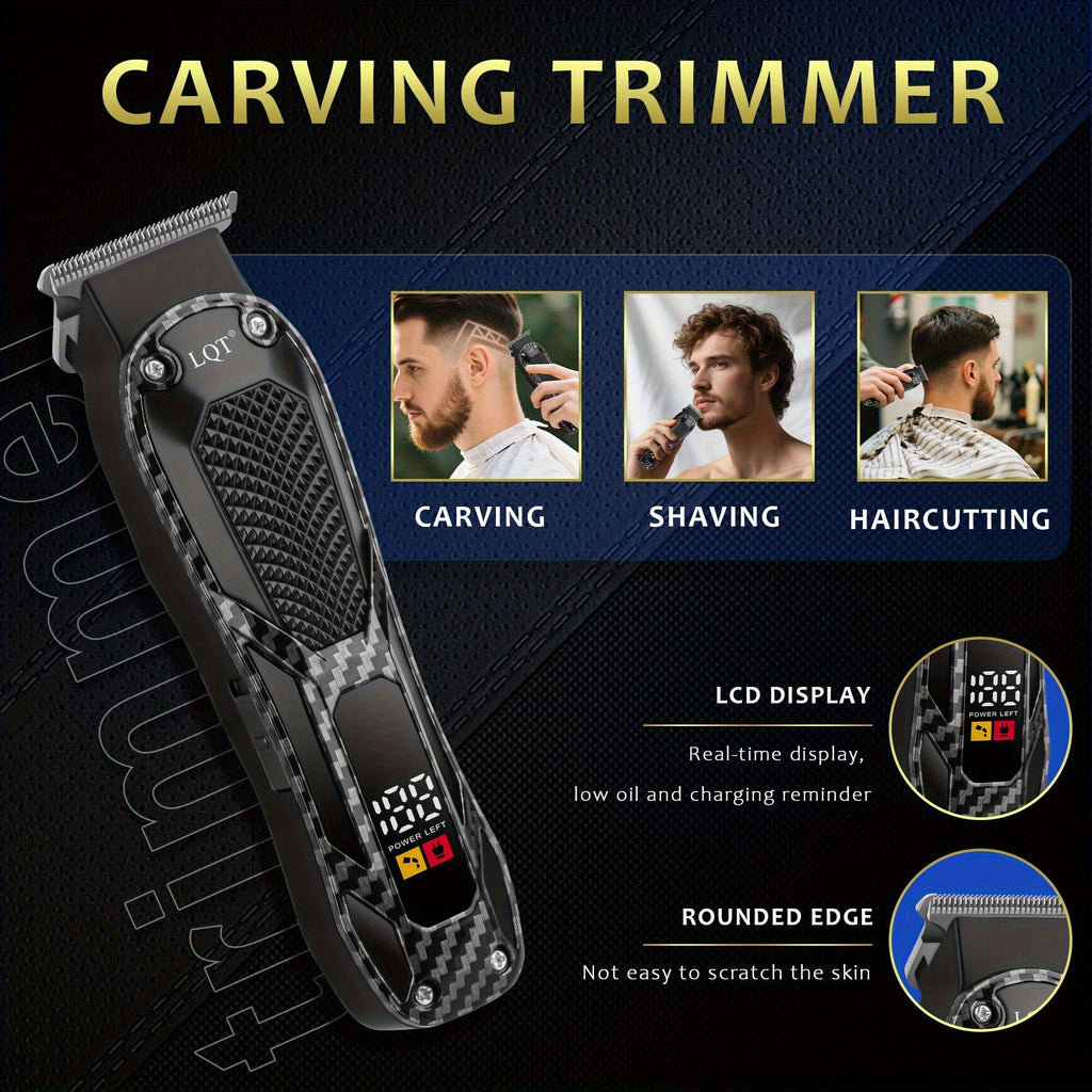 LQT Men'S Professional Electric Haircut Clippers | LED Digital Display