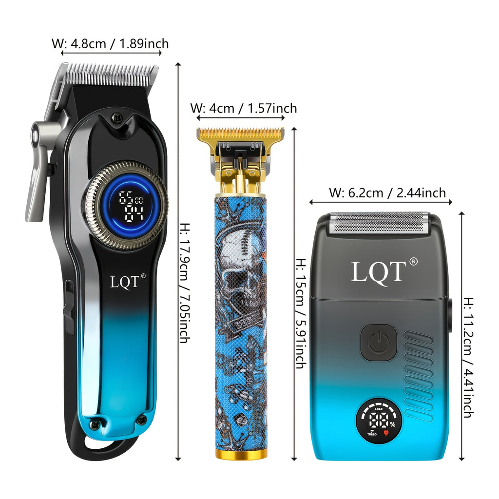 LQT 1/2/3pcs Blue Hair Clipper