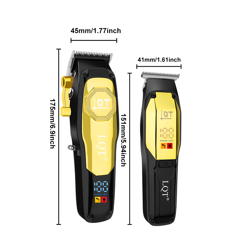 LQT Opulent Black-Gold Texture Digital-Equipped Grooming Collection