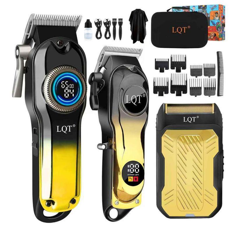 LQT Opulent Black-Gold Gradient Dual-Digital Clipper Grooming Kit